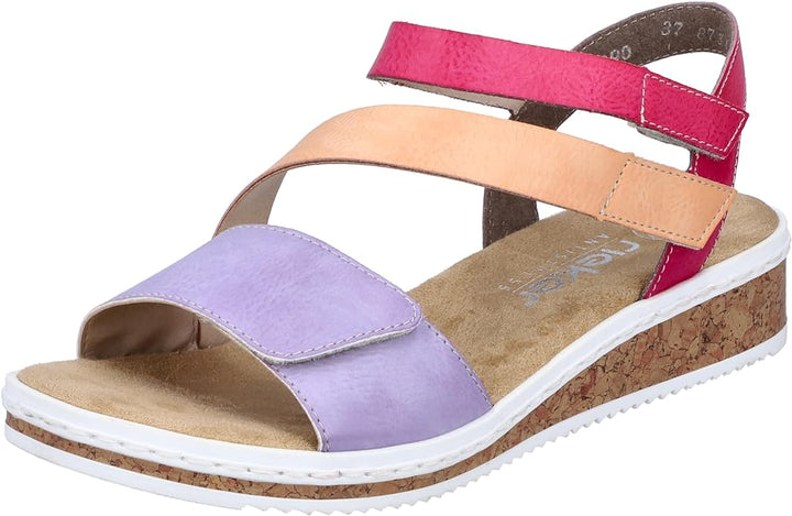 PINK & LILAC MULTI VELCRO SANDAL