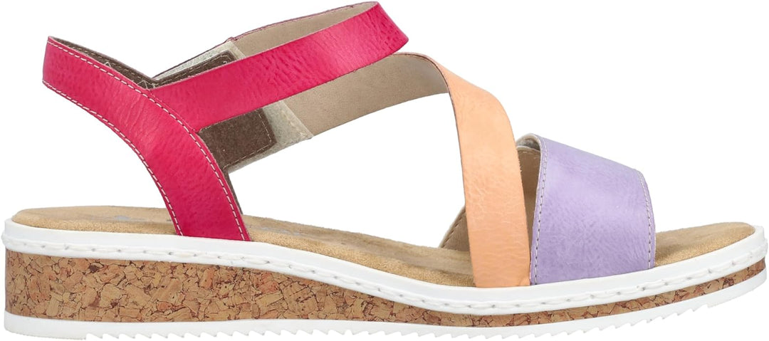 PINK & LILAC MULTI VELCRO SANDAL