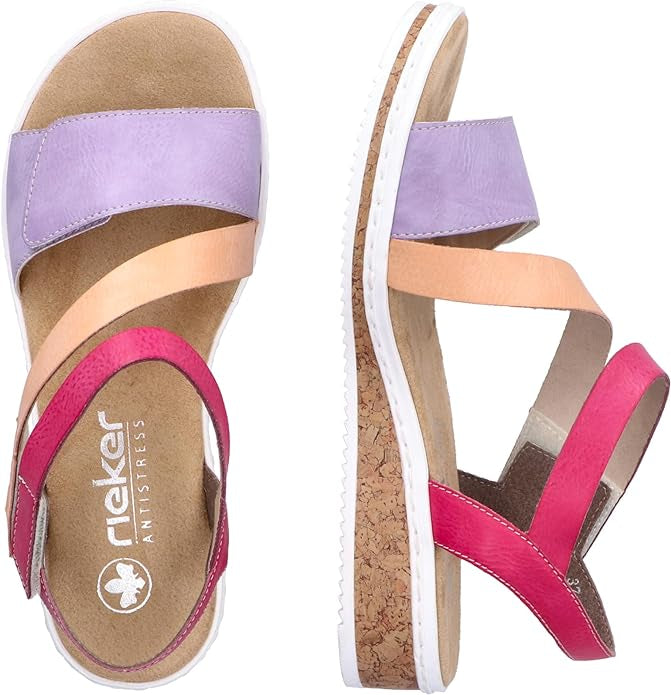 PINK & LILAC MULTI VELCRO SANDAL