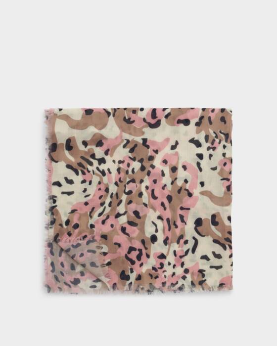 BLUSH TORTOISESHELL PRINT SCARF TAUPE