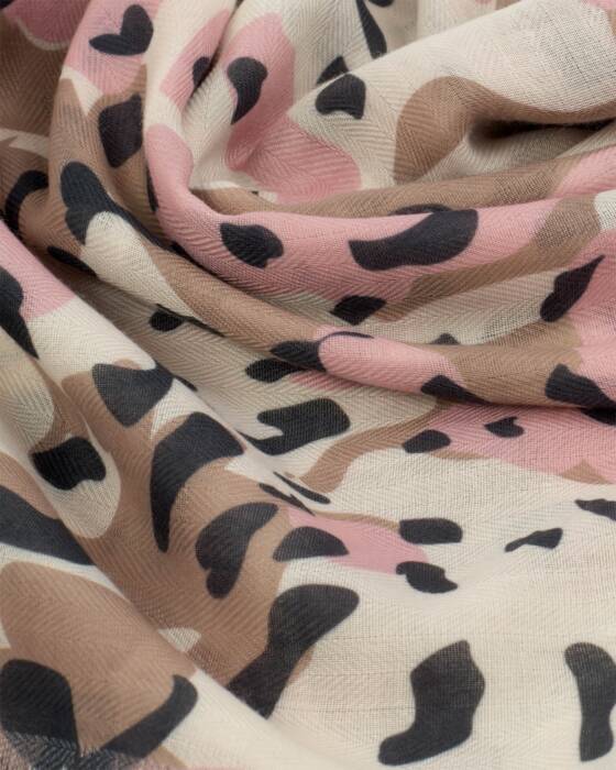 BLUSH TORTOISESHELL PRINT SCARF TAUPE