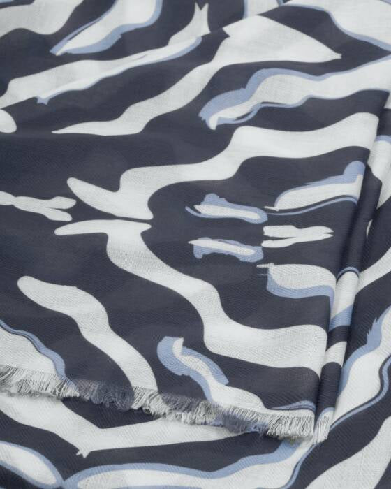 KALEIDOSCOPE PRINT SCARF NAVY