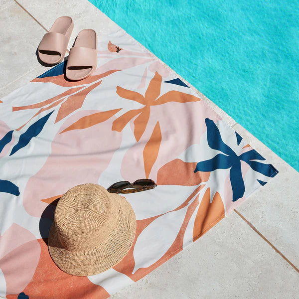 TERRACOTTA TROPICS QUICK DRY BEACH TOWEL