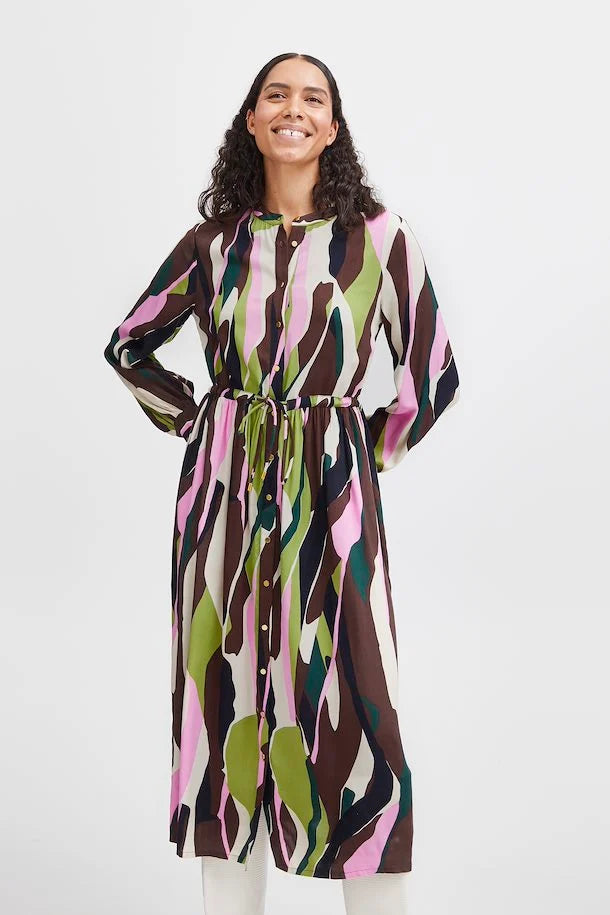 GUACAMOLE MIX HISIA LONG DRESS