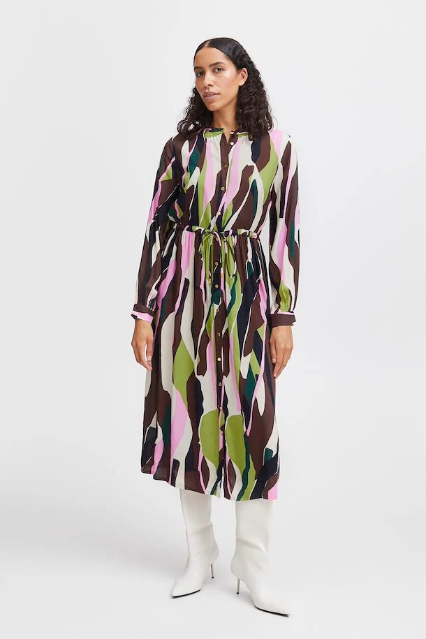 GUACAMOLE MIX HISIA LONG DRESS