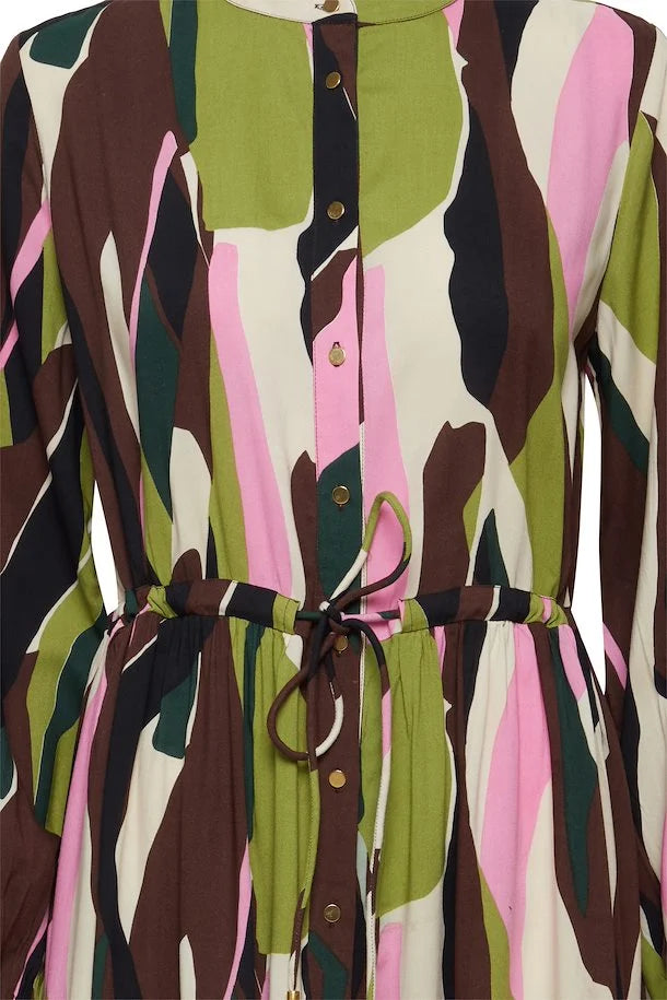 GUACAMOLE MIX HISIA LONG DRESS