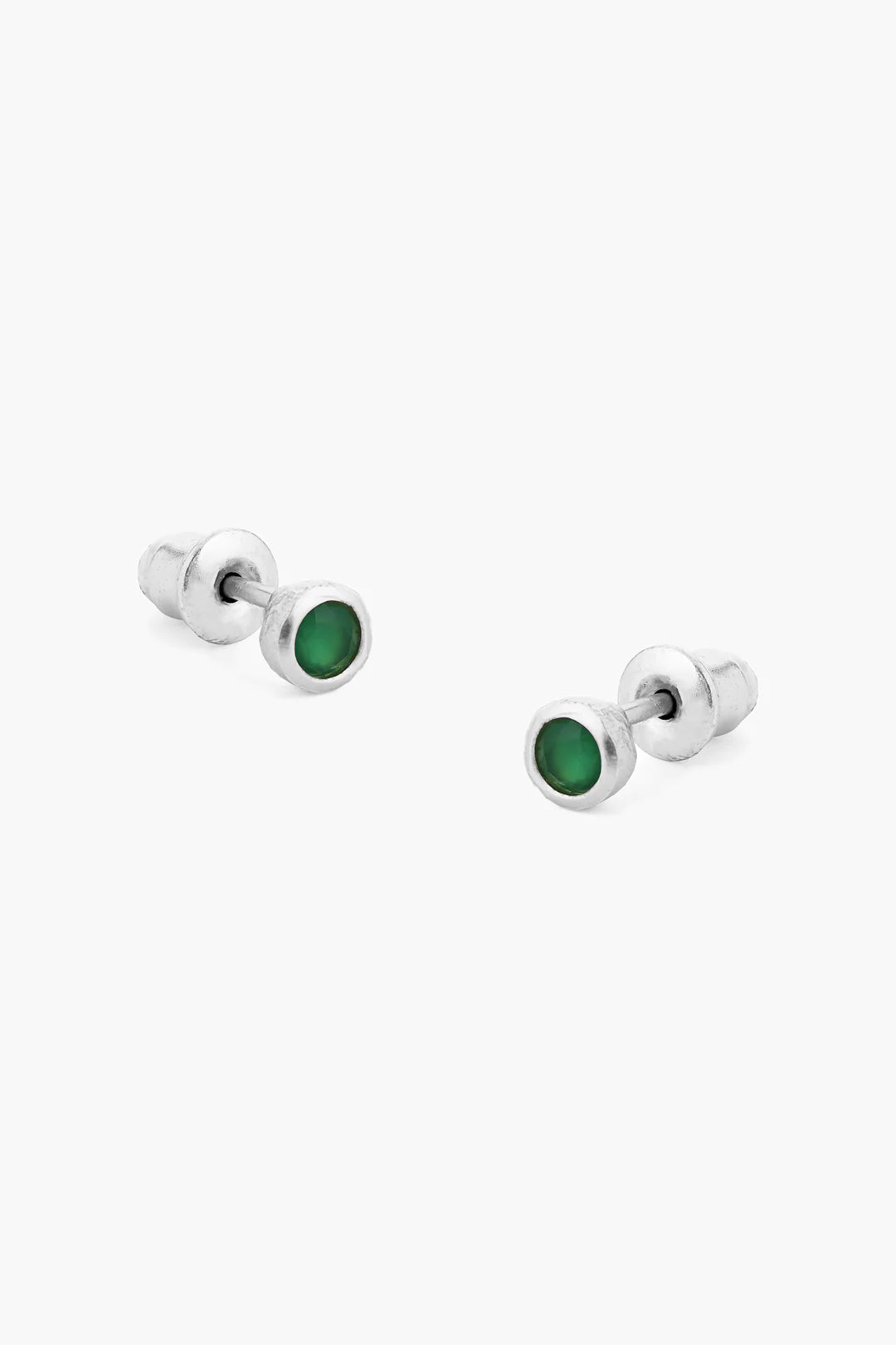 BIRTHSTONE GREEN ONYX EARRINGS