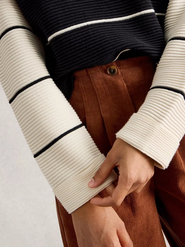 BLACK MULTI JANA STRIPE JUMPER