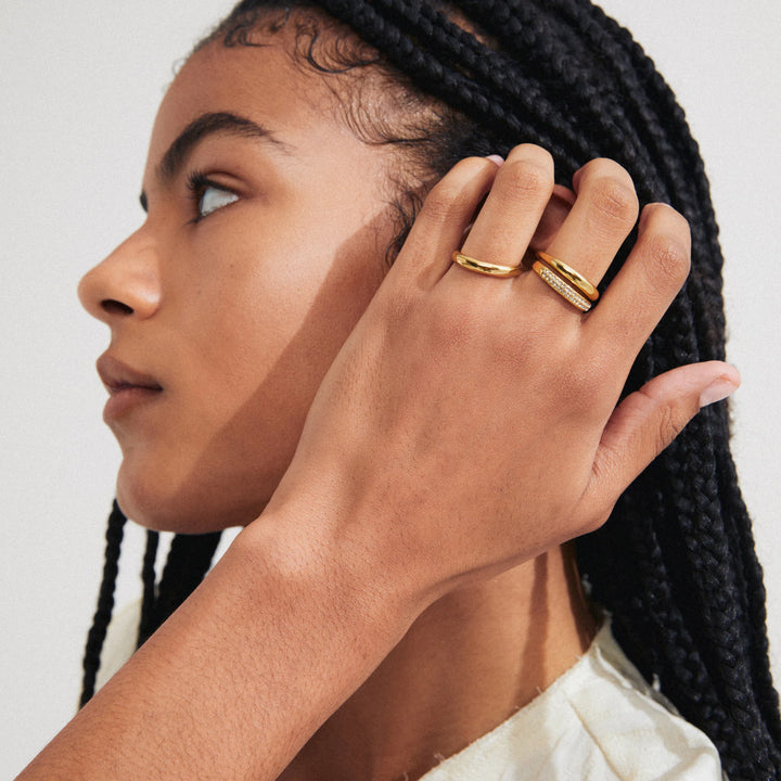 BLOOM GOLD PLATED RING