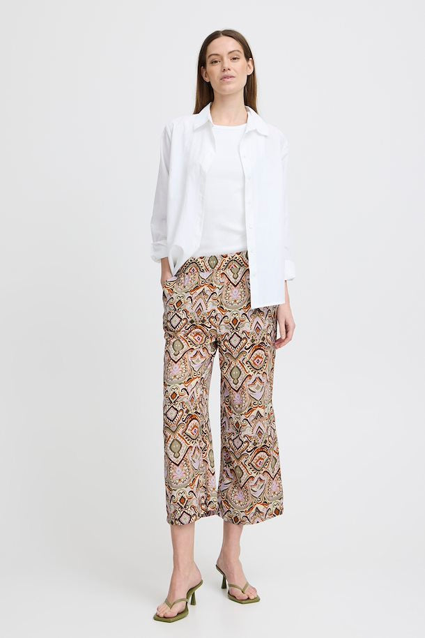 MMJOELLA CROP TROUSERS ALOE BOHO