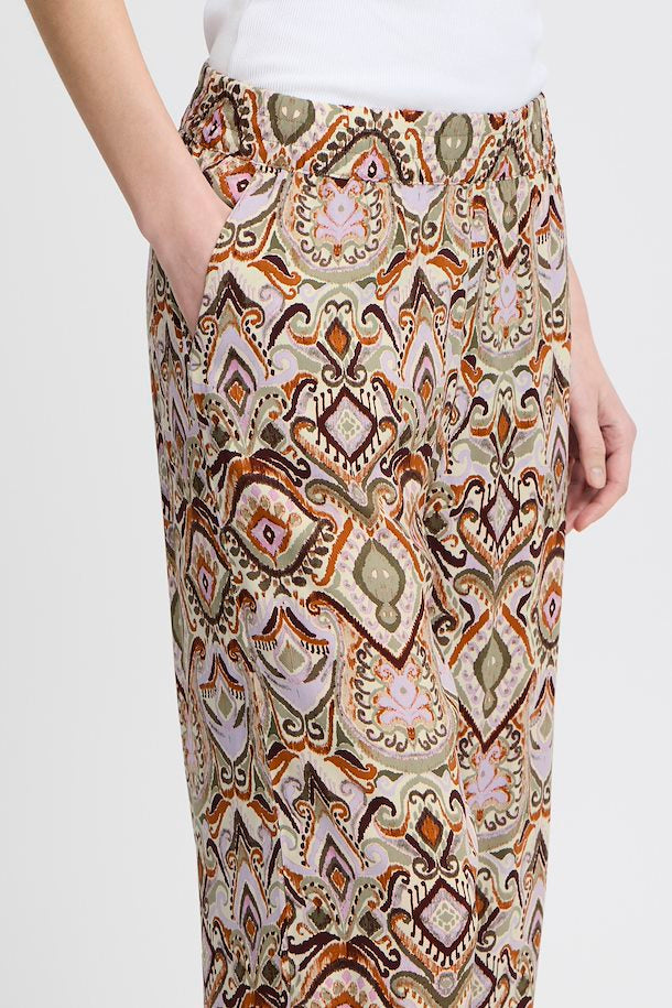 MMJOELLA CROP TROUSERS ALOE BOHO