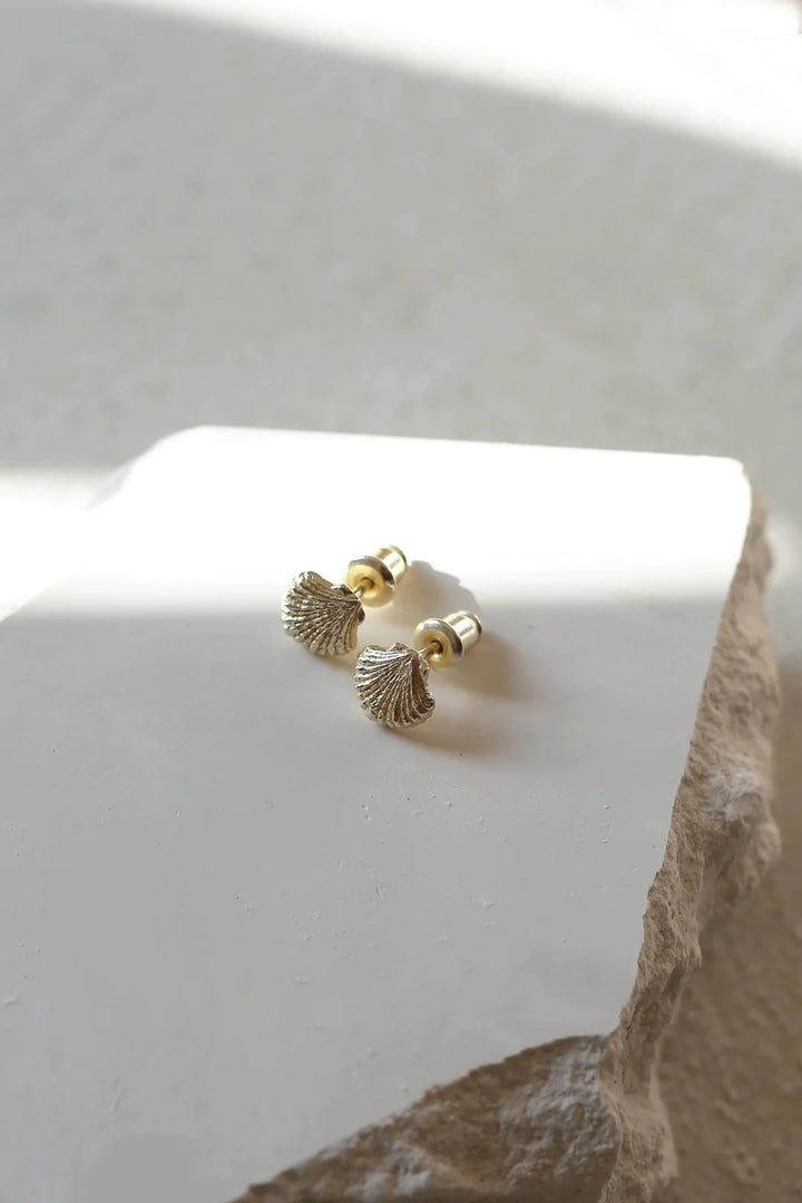 SHELL GOLD EARRINGS