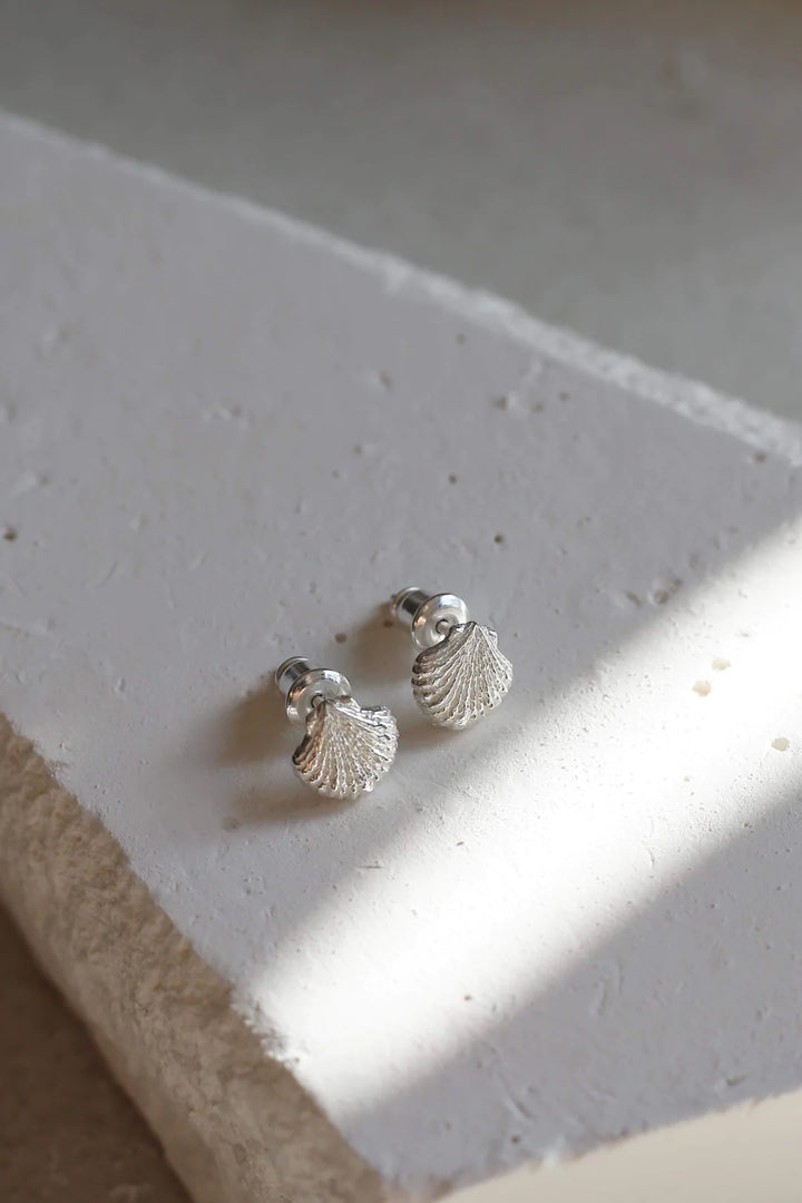 SHELL SILVER EARRINGS