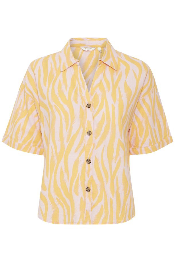 BLAZING ORANGE ANIMAL MIX FALAKKA SHORT SLEEVE SHIRT