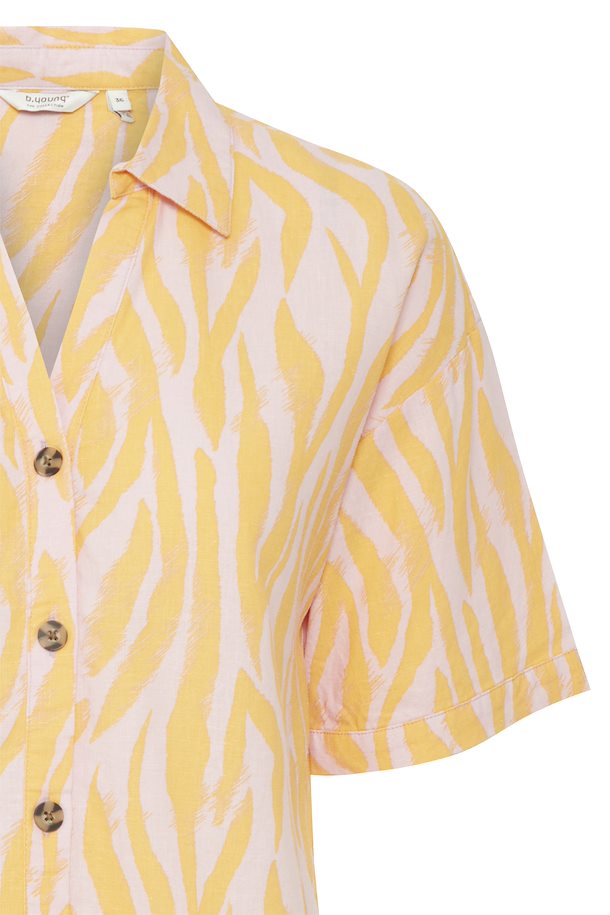 BLAZING ORANGE ANIMAL MIX FALAKKA SHORT SLEEVE SHIRT