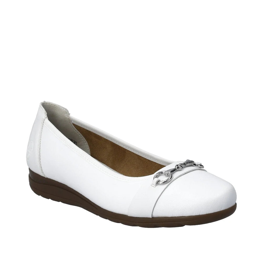 WHITE BALLET PUMP SHOE