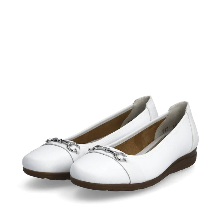 WHITE BALLET PUMP SHOE