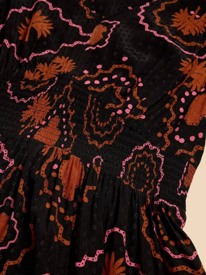 BLACK PRINT EDIE ECO VERO MAXI DRESS