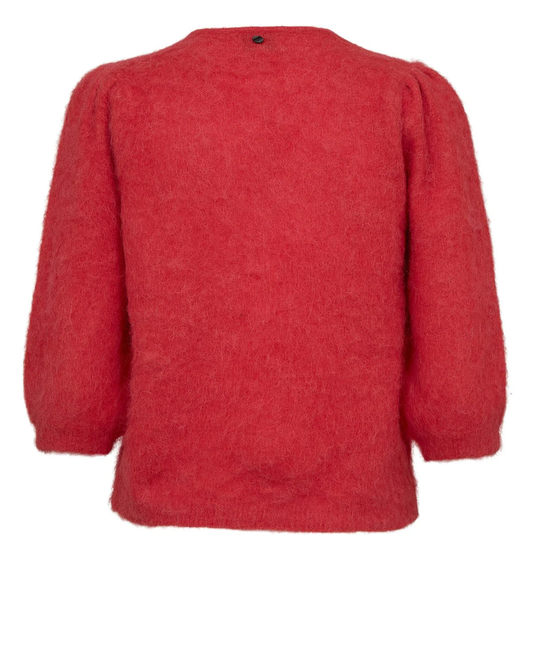 FIERY RED SURI BRUSHED SHORT SLEEVE CARDIGAN