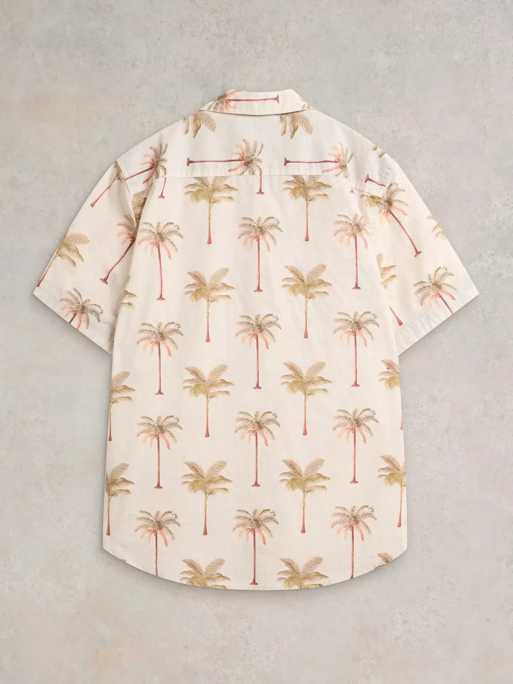 NATURAL PALM TREE PRINTED SHIRT