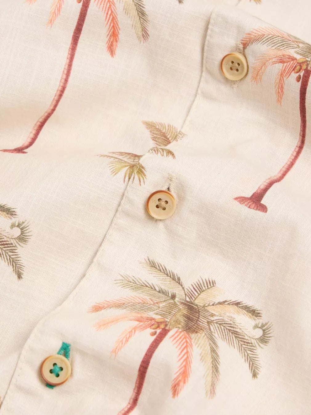 NATURAL PALM TREE PRINTED SHIRT