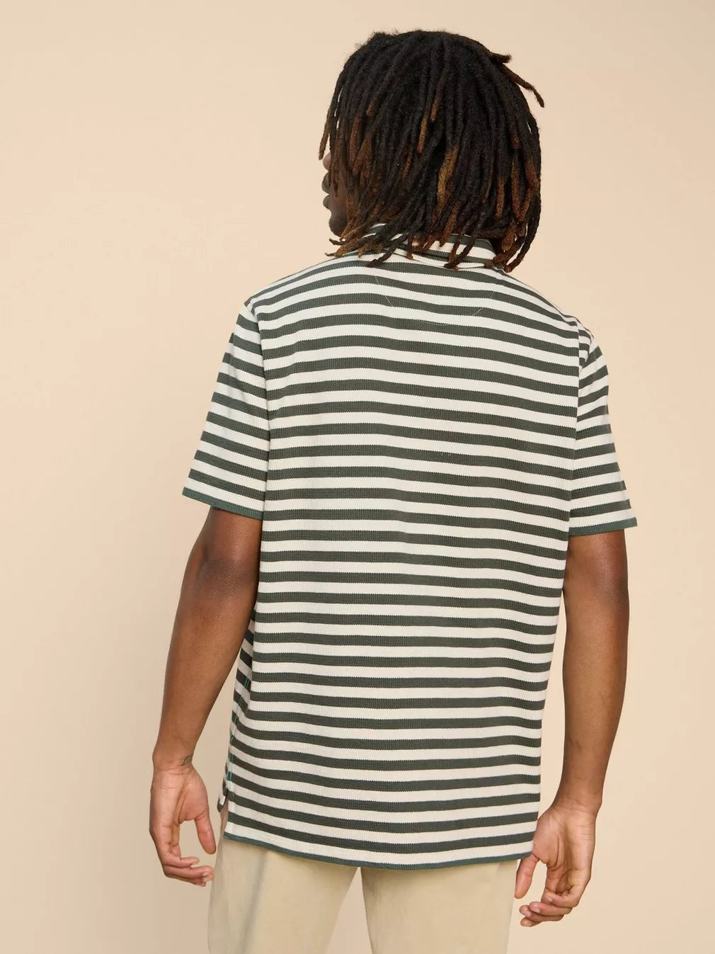 GREEN STRIPED JERSEY SHIRT