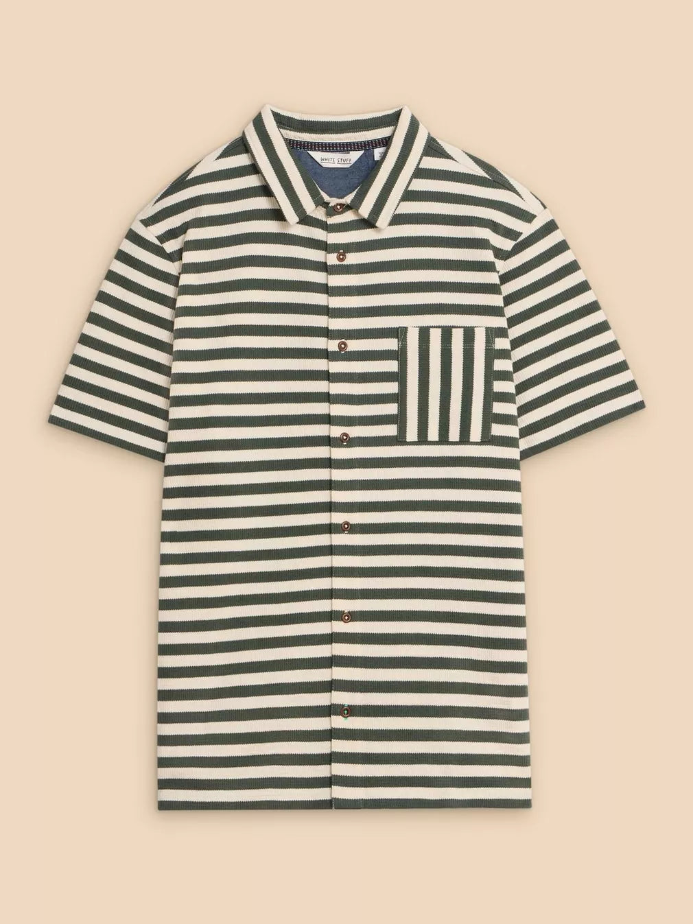 GREEN STRIPED JERSEY SHIRT