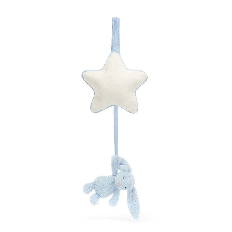 BASHFUL BLUE BUNNY MUSICAL PULL