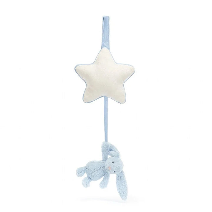 BASHFUL BLUE BUNNY MUSICAL PULL