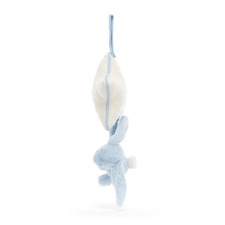 BASHFUL BLUE BUNNY MUSICAL PULL