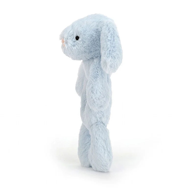 BASHFUL BLUE BUNNY RING RATTLE