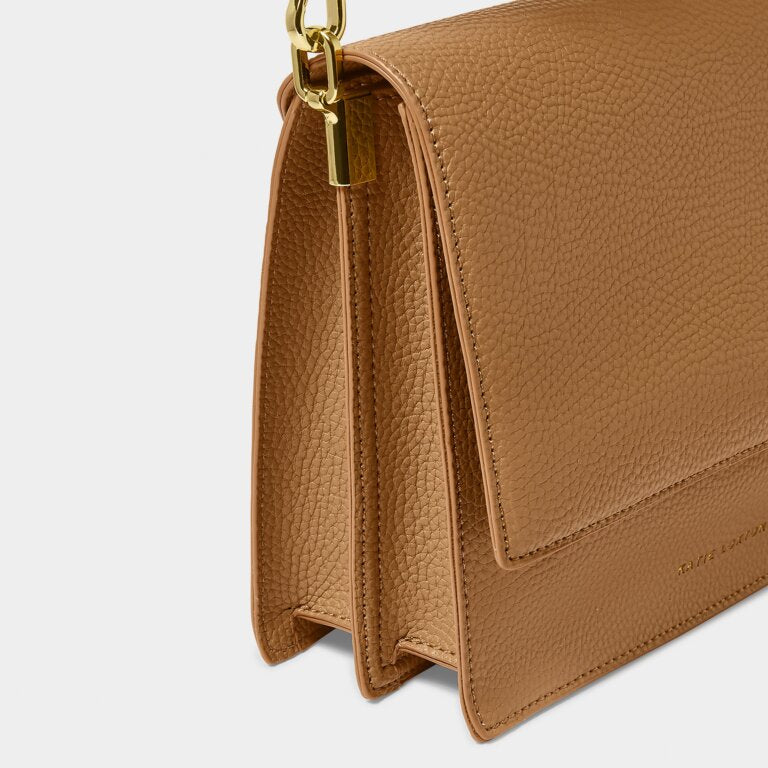 TAN ORLA CANVAS STRAP CROSSBODY BAG