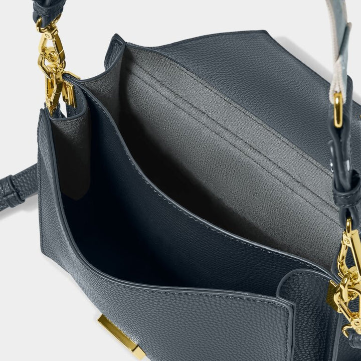 NAVY ORLA CANVAS STRAP CROSSBODY BAG