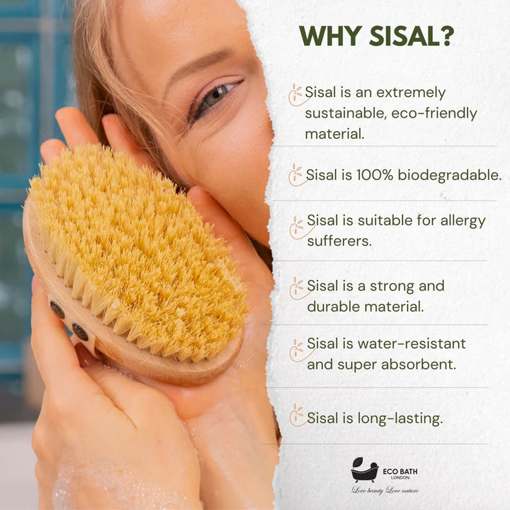 NATURAL BRISTLE MASSAGE HAND BRUSH