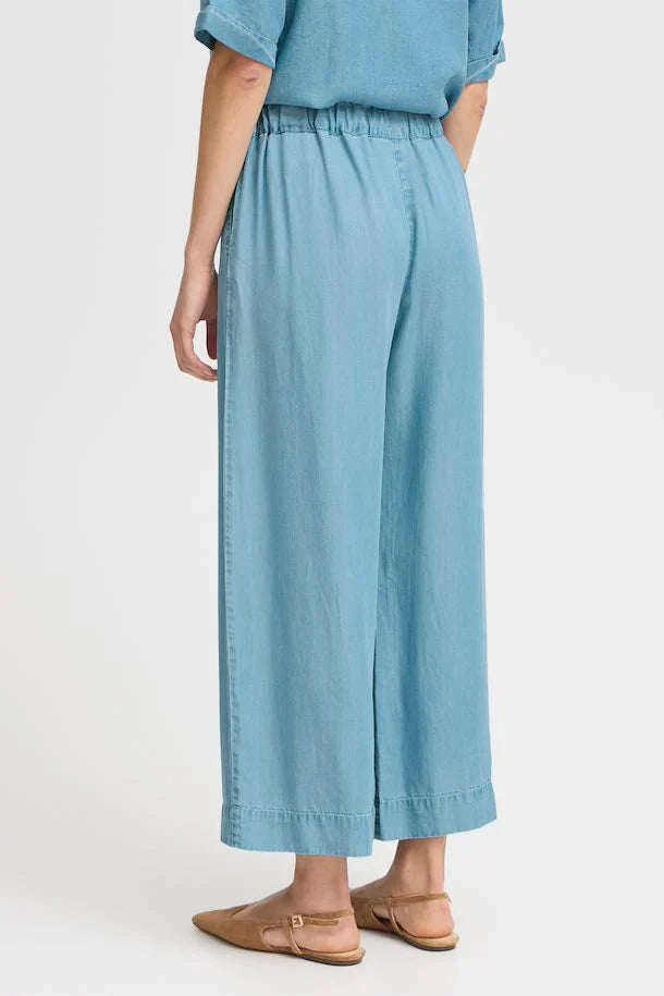 MID BLUE DENIM EVELYN TROUSER
