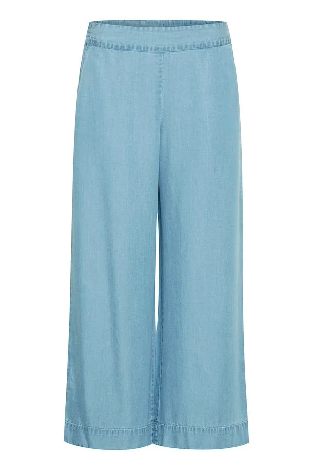 MID BLUE DENIM EVELYN TROUSER