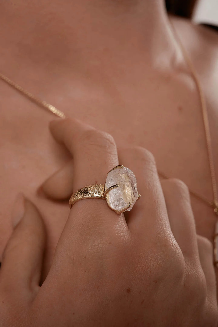 QUARTZ RING GOLD