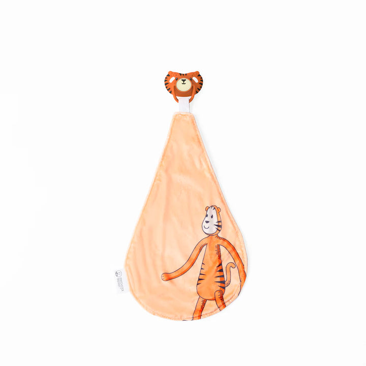 TEETHING SOOTHER & COMFORTER TEDDY TIGER