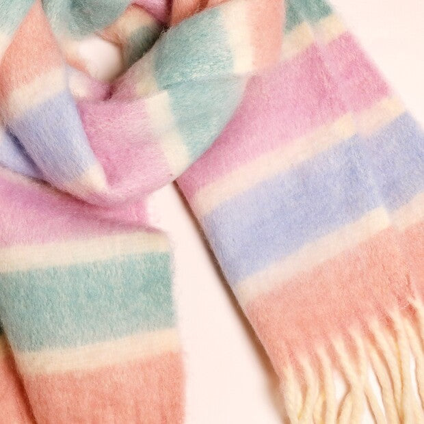 PASTEL CREAM STRIPE SCARF