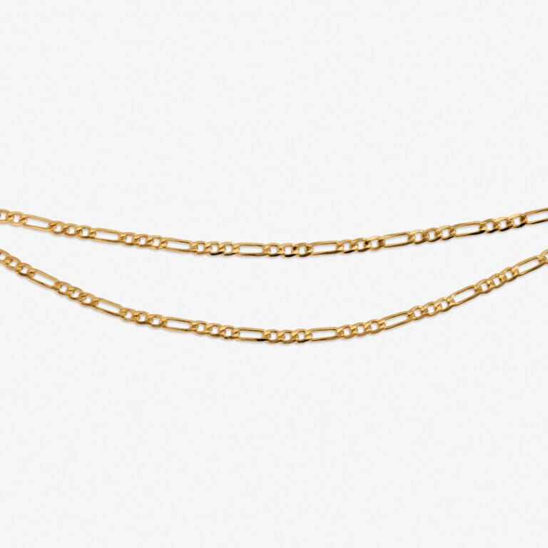 GOLD DOUBLE FIGARO ANKLET