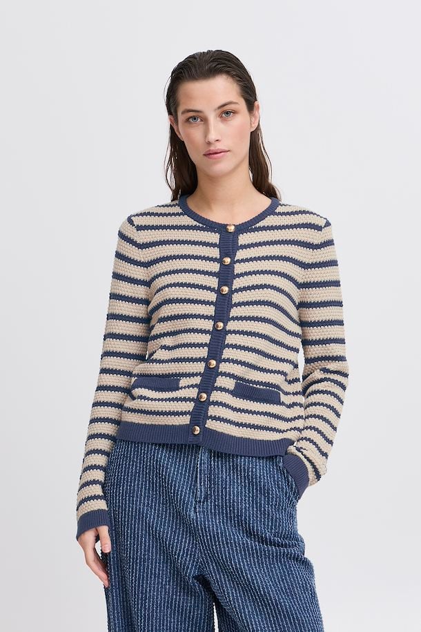 MIKALA SHORT CARDIGAN HUMUS MIX