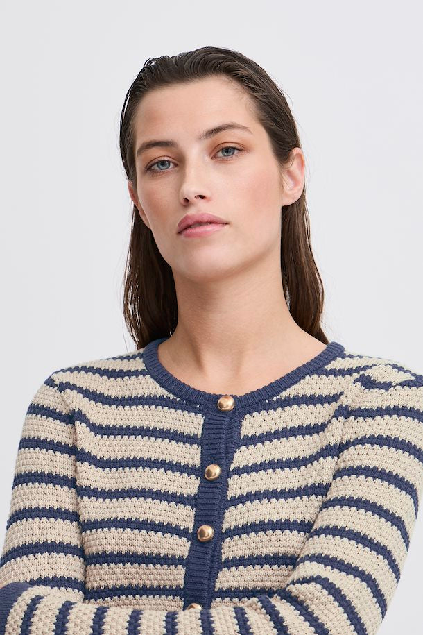 MIKALA SHORT CARDIGAN HUMUS MIX