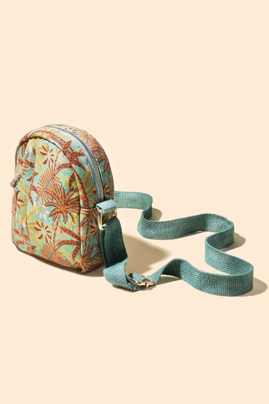 PRINTED PALMS CANVAS BAG