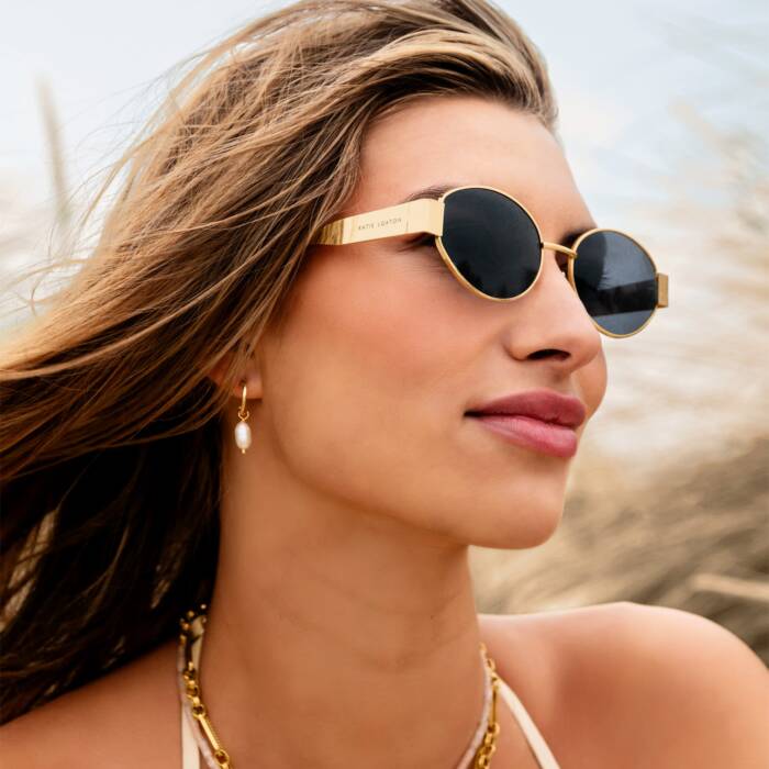 SIENA SUNGLASSES MATTE GOLD 4.2CM