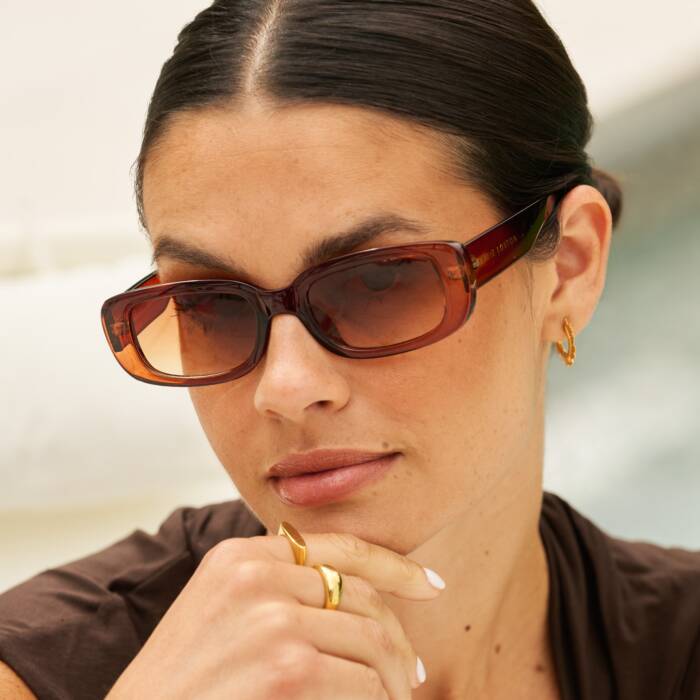 VENICE SUNGLASSES AMBER TRANSPARENT