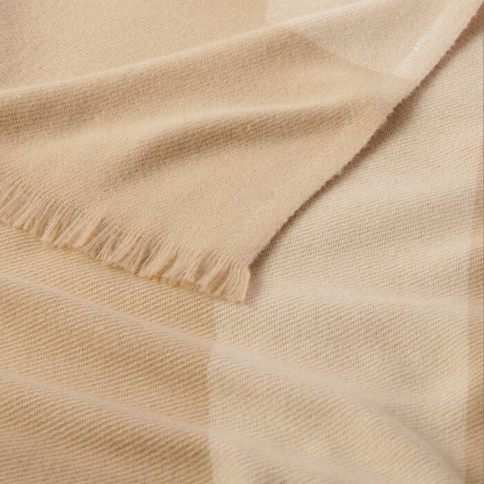 STRIPE BLANKET SCARF LIGHT TAUPE OFF