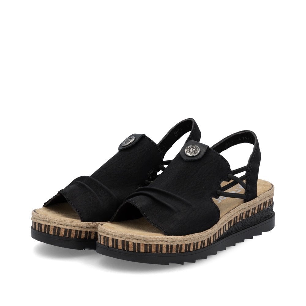 V7972-00 LADIES' SANDALS BLACK SEITL. ANFLECHTER