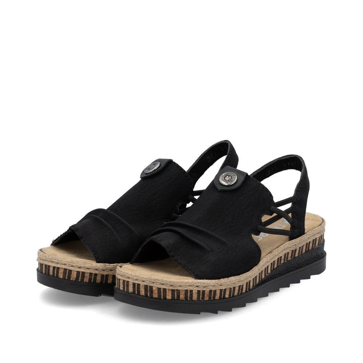 V7972-00 LADIES' SANDALS BLACK SEITL. ANFLECHTER