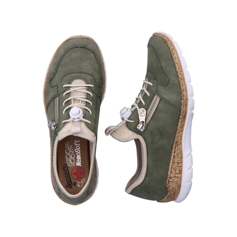 N42G0-52 LADIES SHOES GREEN SEITL. ANFLECHTER