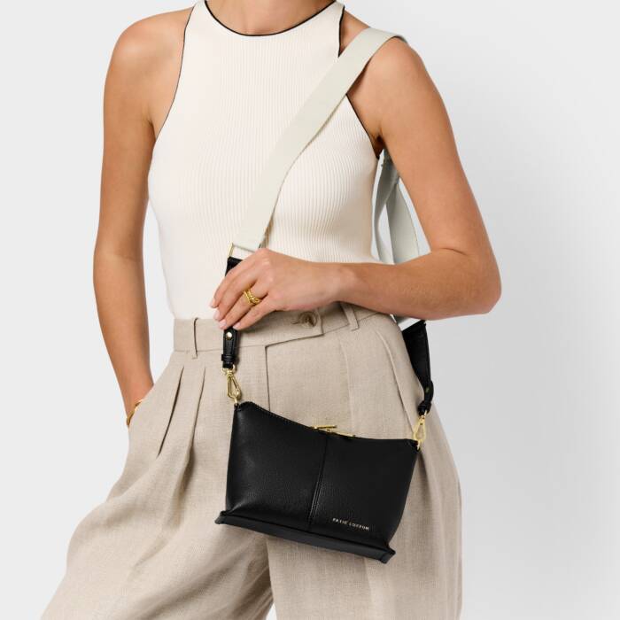 LAILA SLOUCH CROSSBODY BAG BLACK